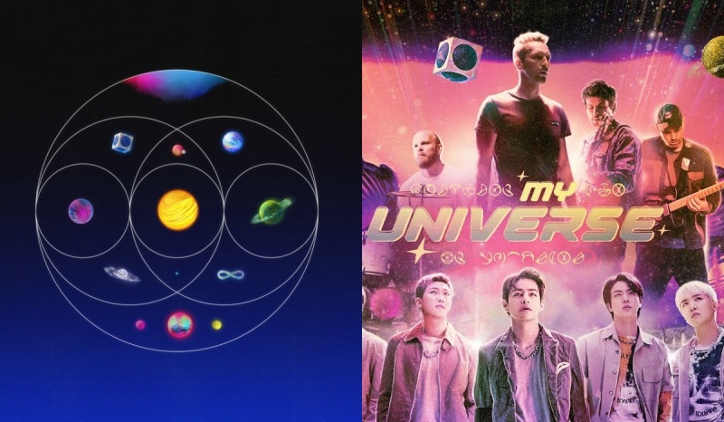Okładka albumu "Music Of The Spheres" (materiały prasowe); Utwór "My Universe" (youtube.com/screenshot)  