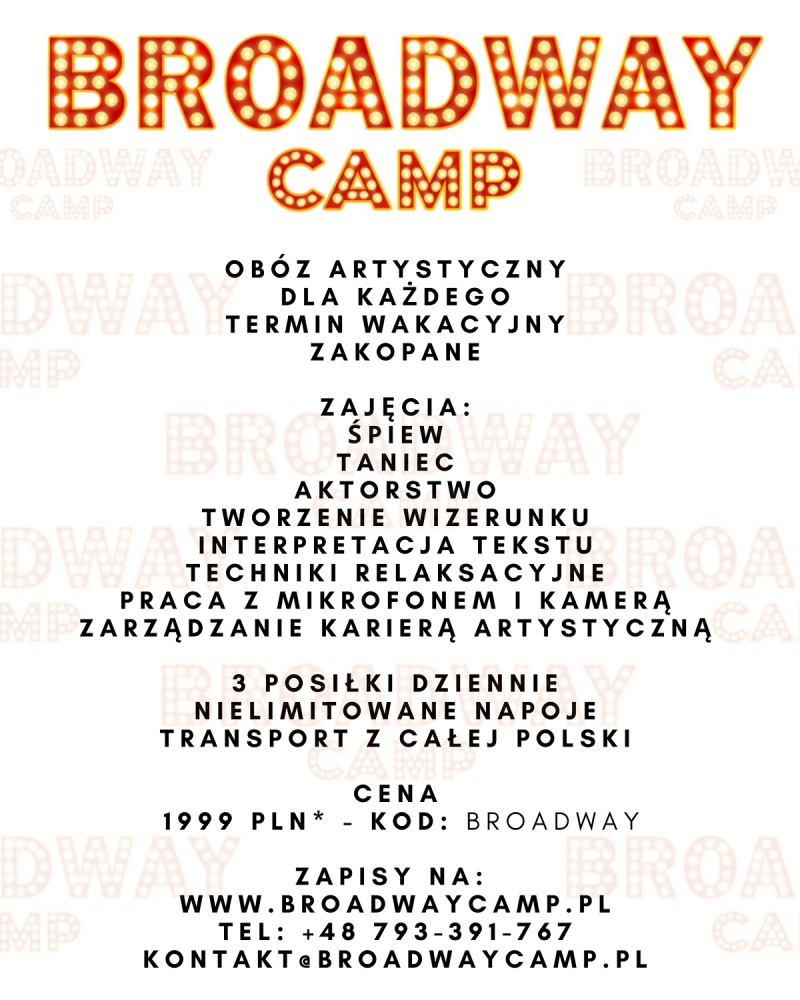 Broadway Camp Polska – oficjalny plakat (fot. materiały promocyjne)  