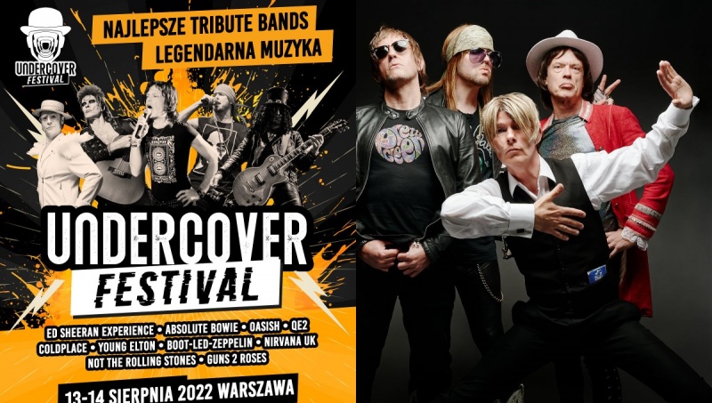 Plakat Undercover Festival i sobowtóry gigantów rocka (fot. materiały promocyjne)  