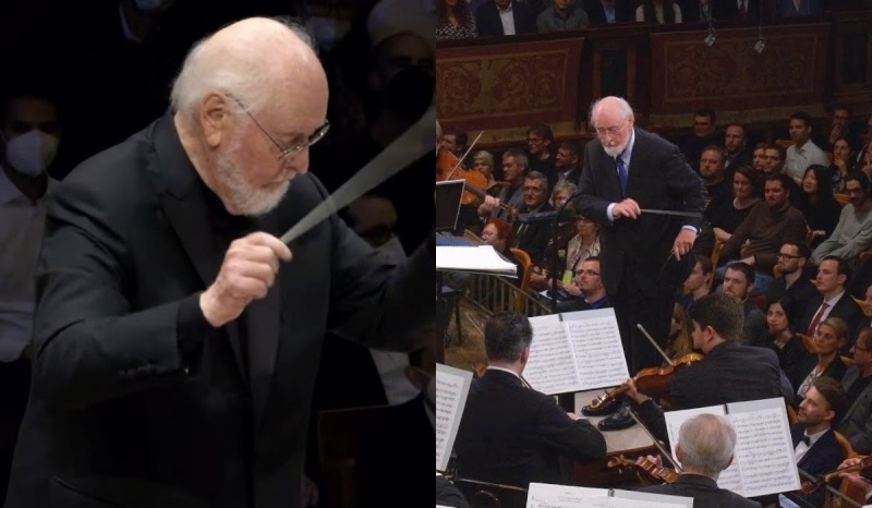 John Williams dyryguje Orkiestrą Filharmoników (fot. youtube/screenshot)  