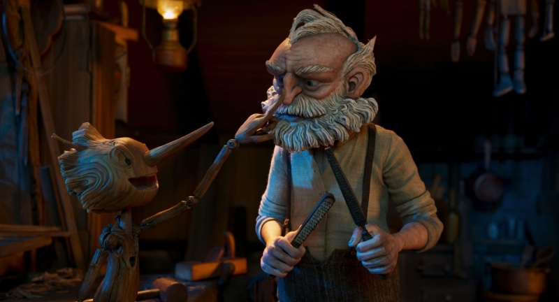 Kadr z filmu animowanego "Guillermo del Toro: Pinokio" (materiały prasowe/Netflix)  