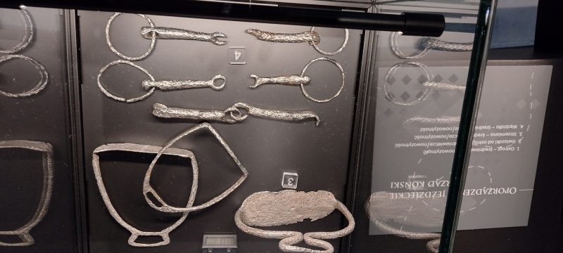 Ostrogi i uprzęże - wykopane artefakty (fot. PJ)  
