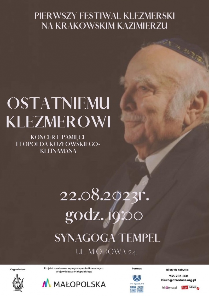 Koncert pamięci ostatniego klezmera Europy – Leopolda Kozłowskiego-Kleinmana (fot. materiały promocyjne)  