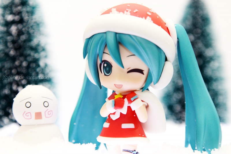 Świąteczna, japońska ilustracja 3D (źródło: www.deviantart.com/jfonline/art/Meri-Kurisumasu-422123666)  
