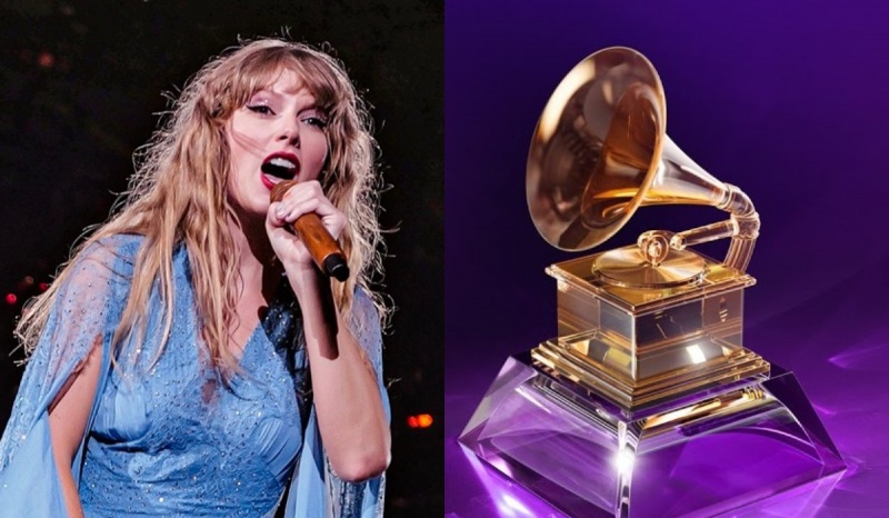 Taylor Swift (fot. wikimedia.org/Creative Commons), Nagroda Grammy (fot. YouTube/screenshot)  