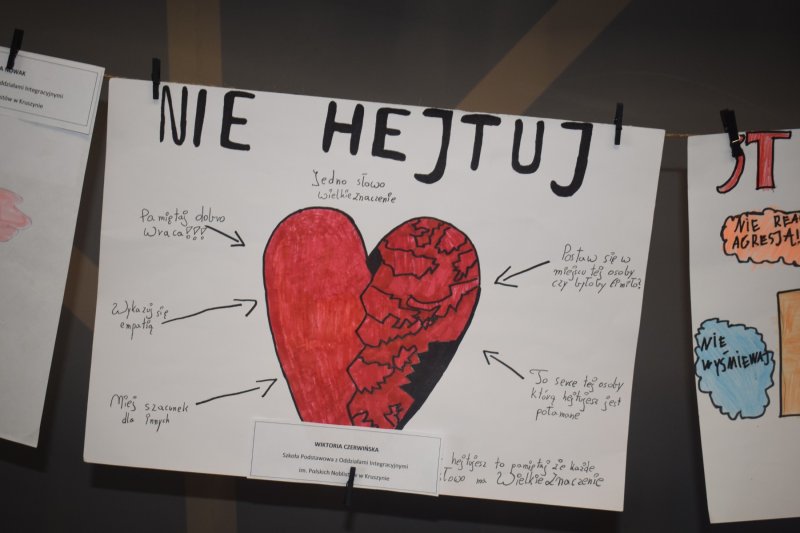 "Cisza Nienawiści Nigdy hejt! Zawsze heart!" - prace konkursowe (fot. PJ)  