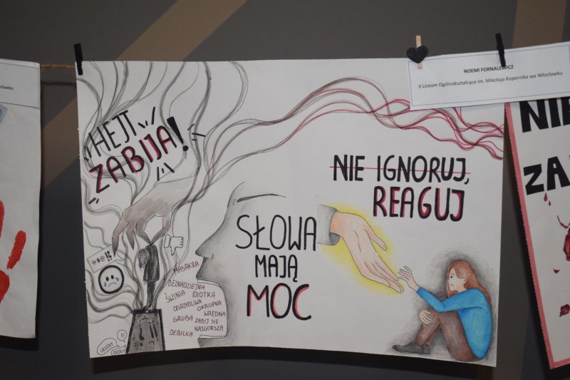 "Cisza Nienawiści Nigdy hejt! Zawsze heart!" - prace konkursowe (fot. PJ)  