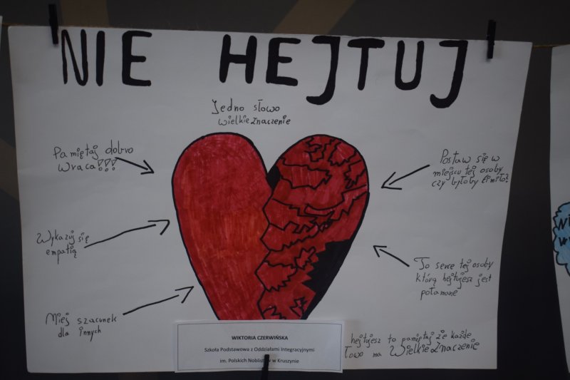 "Cisza Nienawiści Nigdy hejt! Zawsze heart!" - prace konkursowe (fot. PJ)  