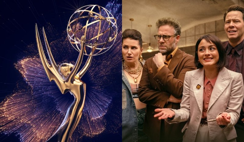 Statuetka Emmy (źródło: www.televisionacademy.com); Kadr z serialu "Studio" (źródło: materiały prasowe)  