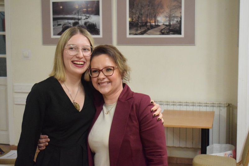 Spotkanie autorskie z Martą Mirowską - tu z przyjaciółką (fot. PJ)  