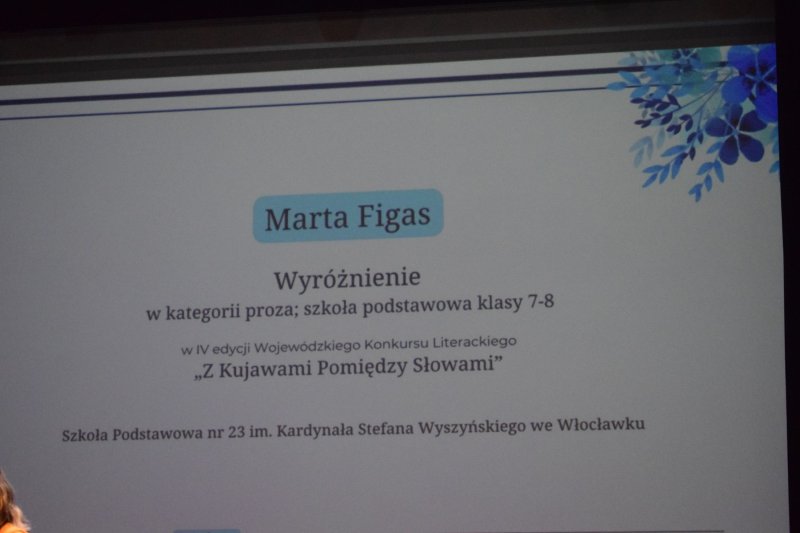 Gala IV Wojewódzkiego Konkursu Literackiego „Z Kujawami Pomiędzy Słowami” (fot. PJ)  