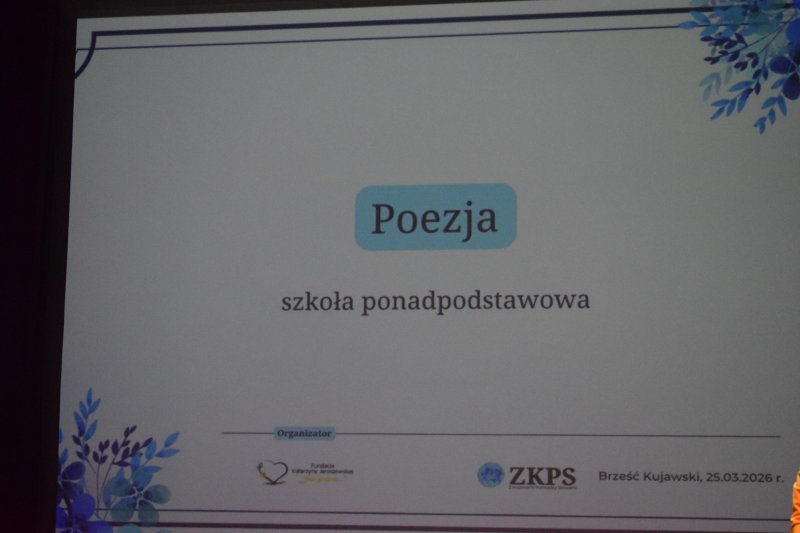 Gala IV Wojewódzkiego Konkursu Literackiego „Z Kujawami Pomiędzy Słowami” (fot. PJ)  