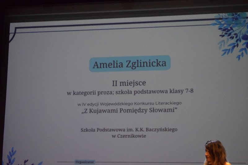 Gala IV Wojewódzkiego Konkursu Literackiego „Z Kujawami Pomiędzy Słowami” (fot. PJ)  