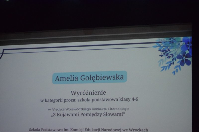 Gala IV Wojewódzkiego Konkursu Literackiego „Z Kujawami Pomiędzy Słowami” (fot. PJ)  