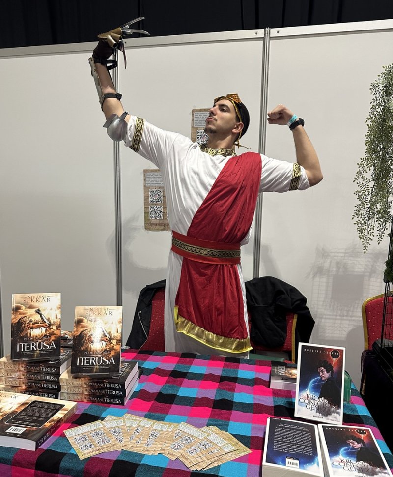 Nordine Sekkar na targach książek (archiwum prywatne)  