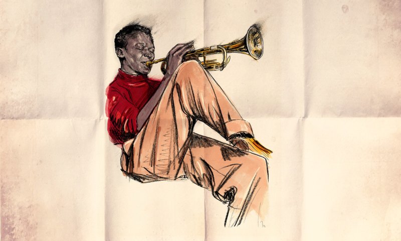 Miles Davis - grafika promocyjna (materiały prasowe/Reset - dystrybutor klasyki kina)  