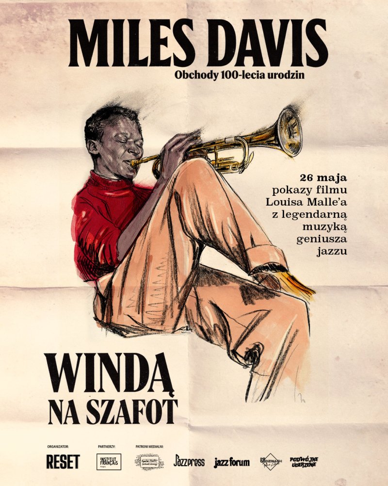 Miles Davis - plakat promocyjny (materiały prasowe/Reset - dystrybutor klasyki kina)  