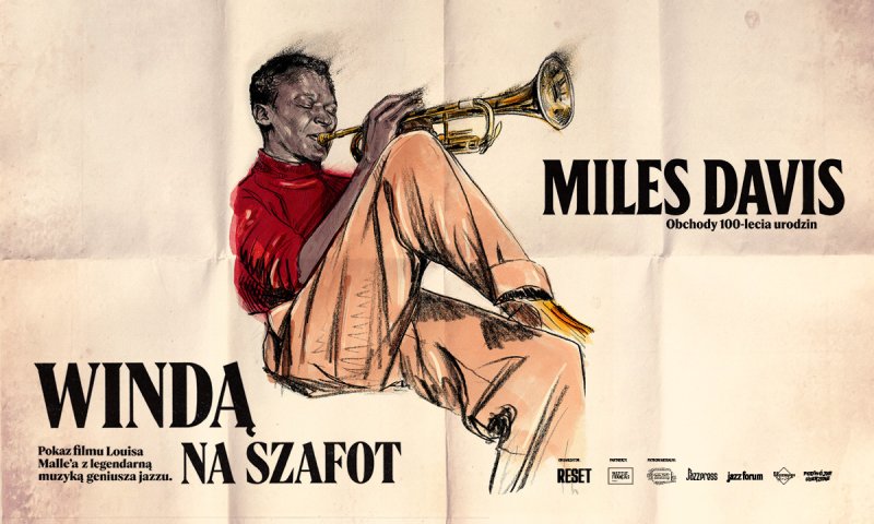 Miles Davis - grafika promocyjna (materiały prasowe/Reset - dystrybutor klasyki kina)  
