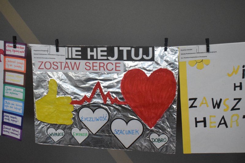 "Cisza Nienawiści Nigdy hejt! Zawsze heart!" - prace konkursowe (fot. PJ)  