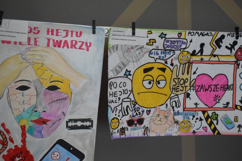 "Cisza Nienawiści Nigdy hejt! Zawsze heart!" - prace konkursowe (fot. PJ)  